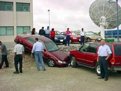 Toch zonde van zo'n Camry! (foto Sidney van Dijk)
