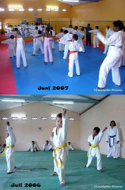 16.06.2007: De dojo van Curacao Karate-Do wordt steeds mooier, zie hier het verschil tussen juli 2006 en juni 2007. Klik voor groter. 16.06.2007: De dojo van Curacao Karate-Do wordt steeds mooier, zie hier het verschil tussen juli 2006 en juni 2007. Klik voor groter.