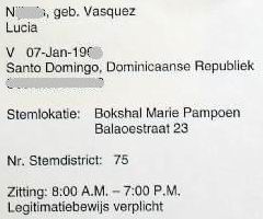 Stembiljetten Eilandsraadverkiezingen 20.04.2007 voor Lucy en CasaSpider zijn binnen. Klik voor groter.